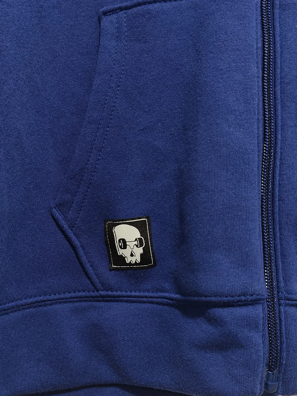 Old Navy Navy Blue Zip Hoodie with Skate Skeleton Detail